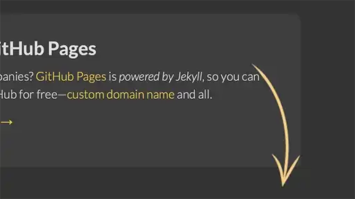 arrow on site breaking content border.