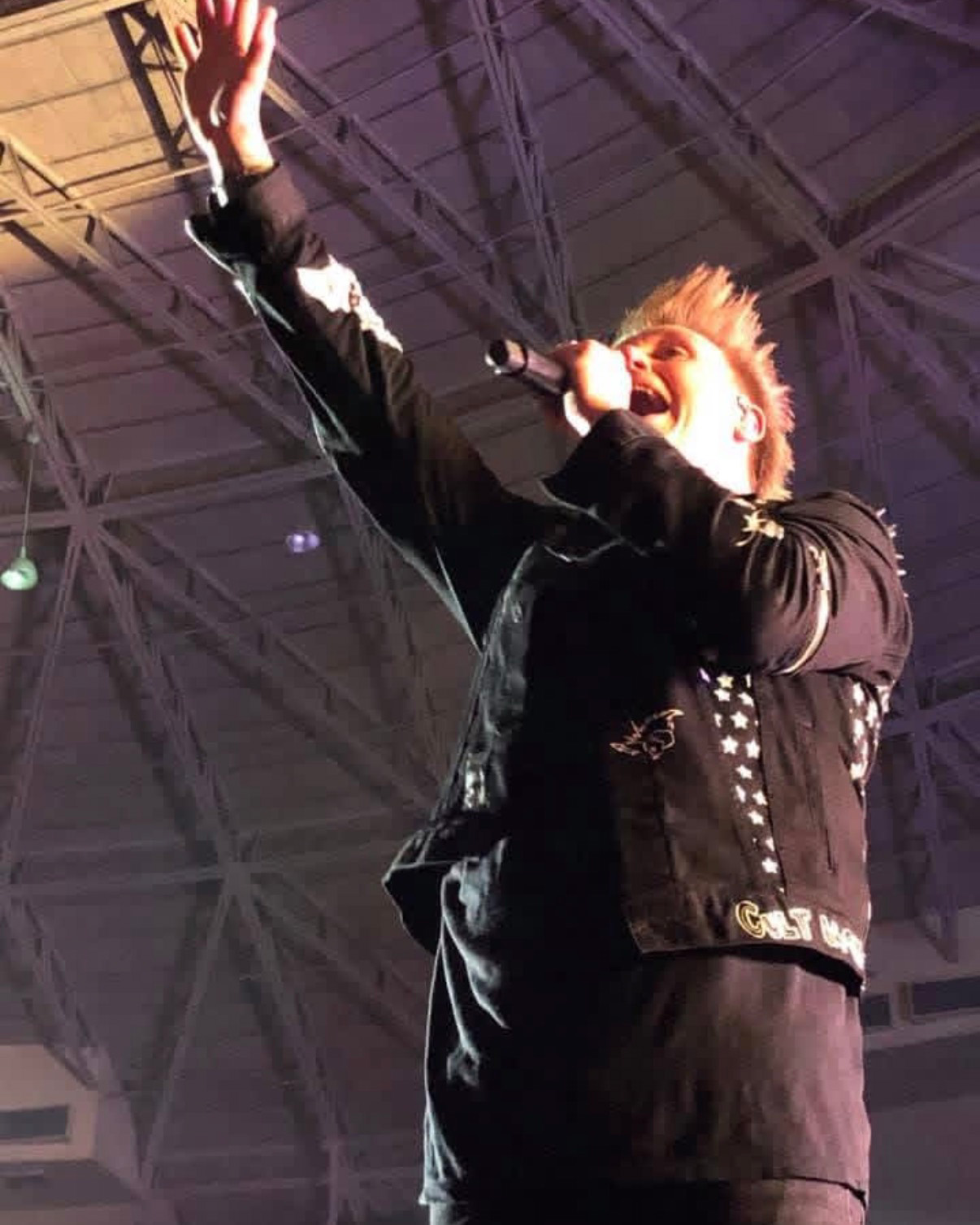 Jacoby singing in mic
