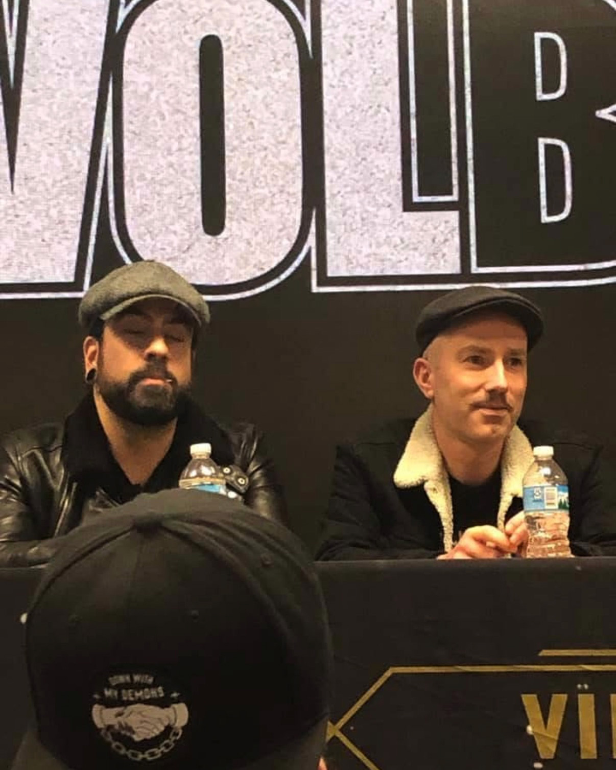 two band members sitting for interview