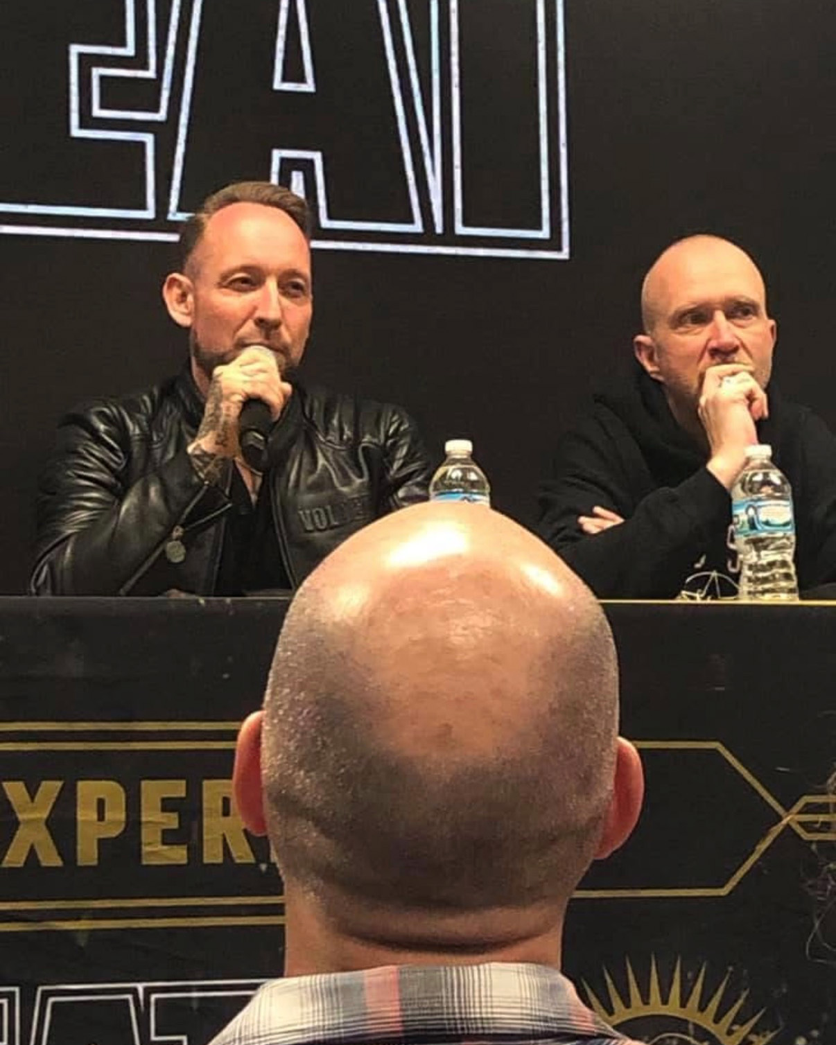 two band members sitting for interview